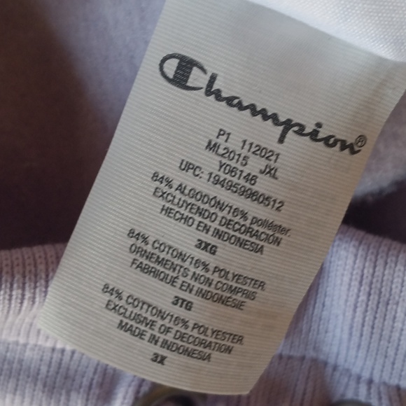 🆕 Champion | Lilac Purple Reverse Weave Jogger Sweatpants Size 3X Women's - Picture 6 of 6